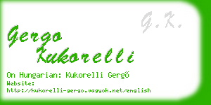gergo kukorelli business card